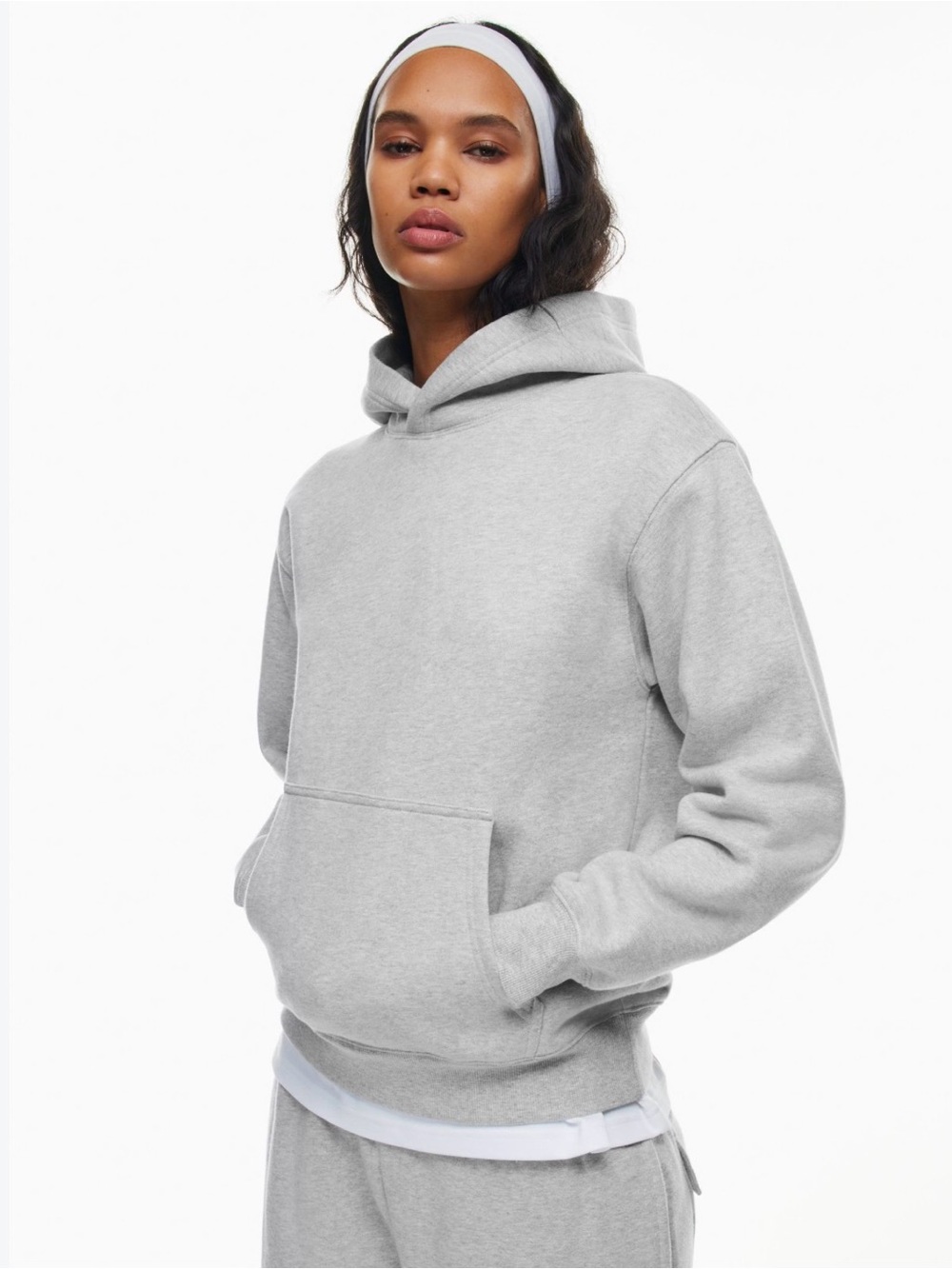 Aritzia Sweatfleece Perfect Hoodie Grey Sweatshirt Hoodie Size Small